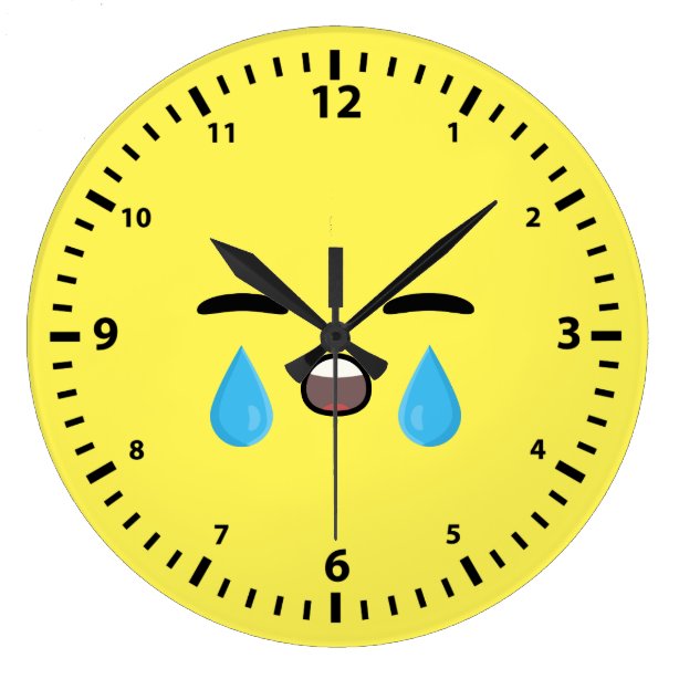Sad Face Wall Clocks Zazzle
