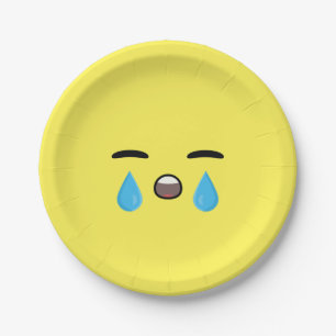 Cry Emoji Paper Plates