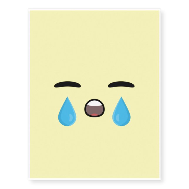 Cry Emoji Temporary Tattoos (Front)