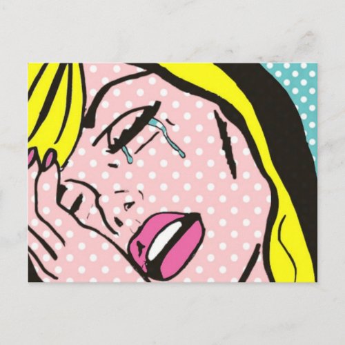 Cry Me a River Pop Art Postcard