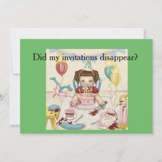 Crybaby Pity Party Postcard! Invitation