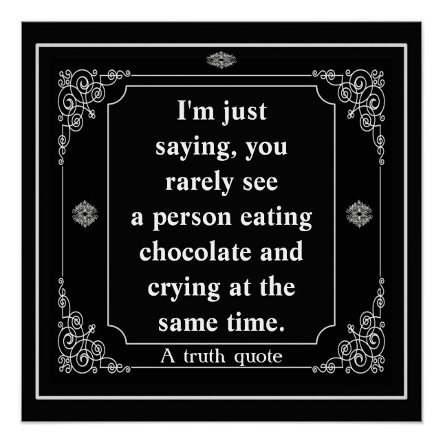 Crying and Eating Chocolate poster (Front)