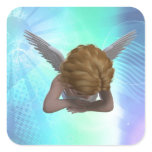 Crying Angel Square Sticker