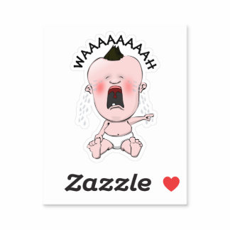 Crying Baby Pointing Finger Sticker