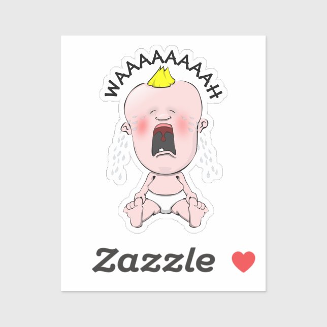 Crying Baby Sticker (Sheet)