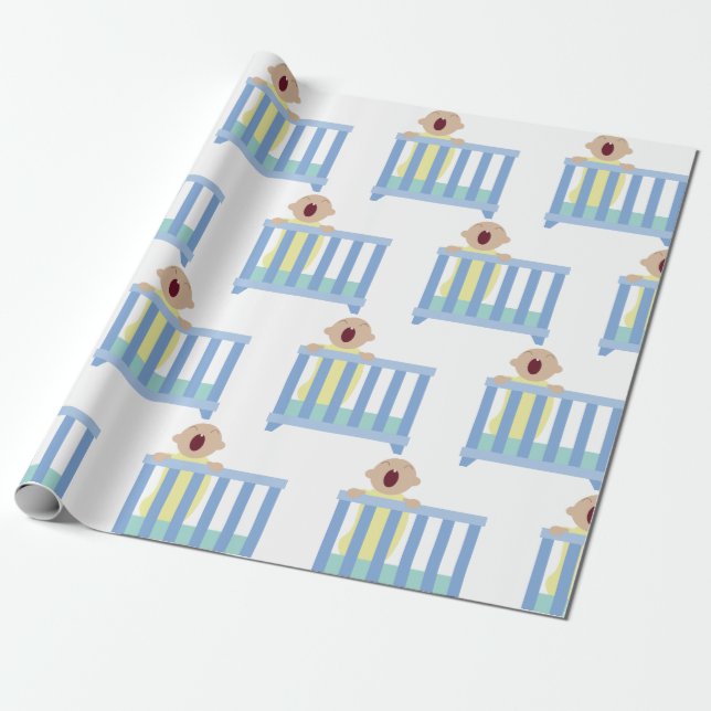 Crying Baby Wrapping Paper (Unrolled)