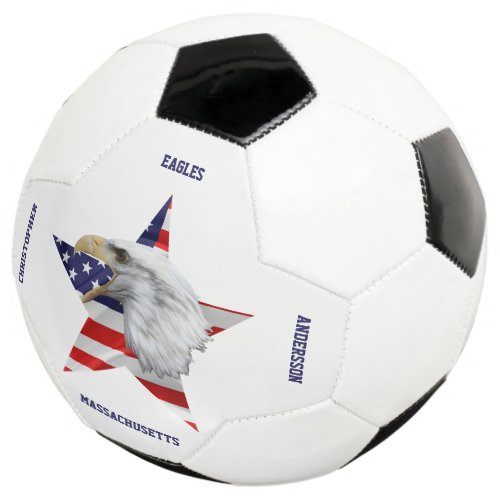 Crying Bald Eagle The American Flag Star Soccer Ball