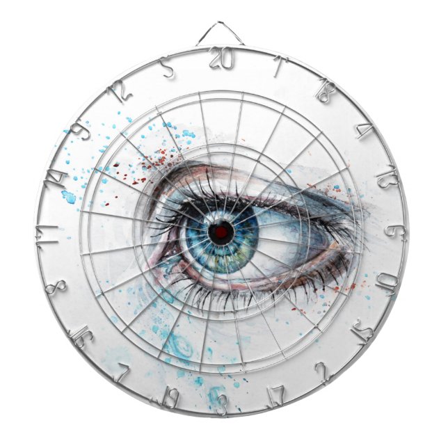 Crying Blue Eye (Sadness, Sympathy and Depression) Dart Board (Front)