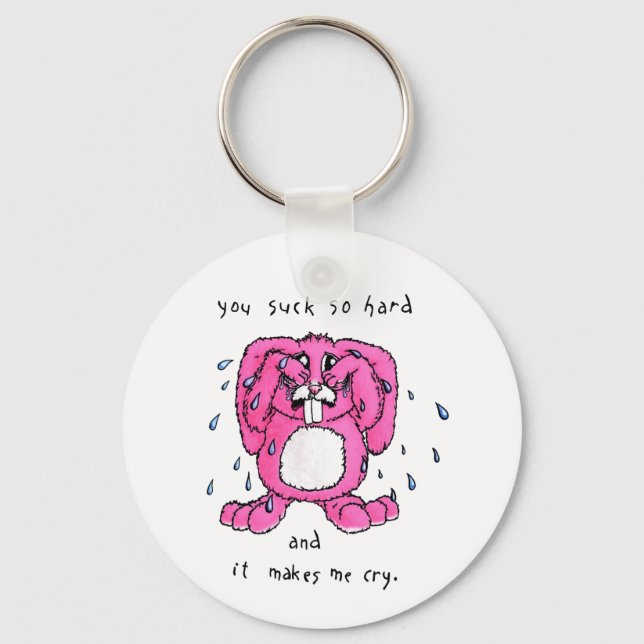 Crying Bunny Keychain (Front)