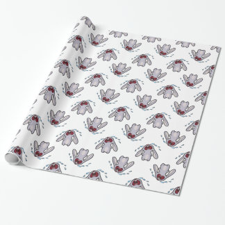 Crying Bunny Rabbit | Bawling Bunny Pattern Wrapping Paper