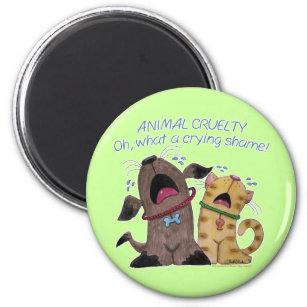 Crying Dog and Cat –What a Crying Shame Magnet