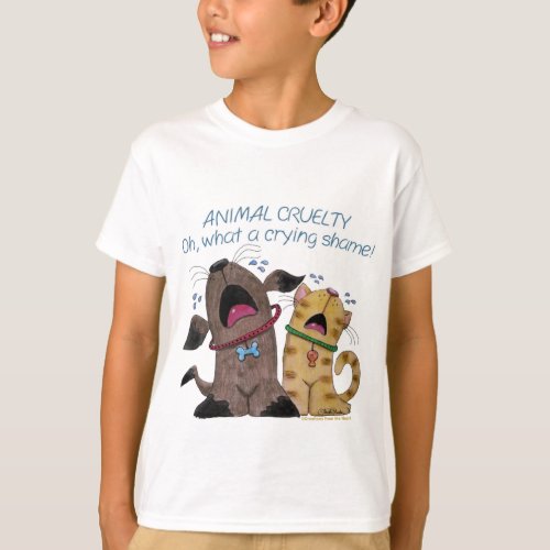 Crying Dog and Cat What a Crying Shame T_Shirt