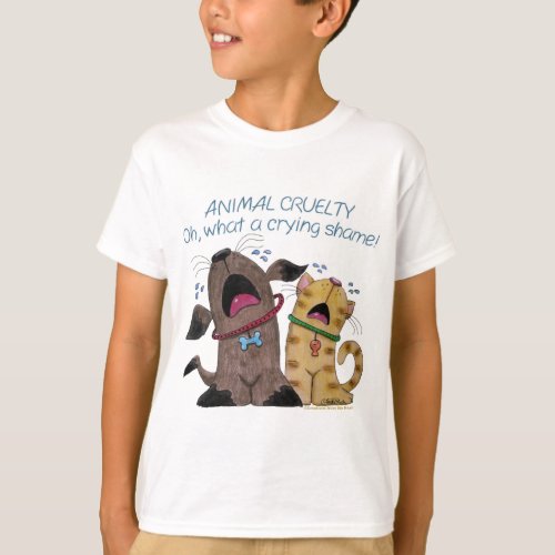 Crying Dog and Cat What a Crying Shame T_Shirt