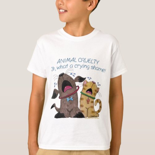 Crying Dog and Cat What a Crying Shame T_Shirt