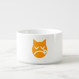 Crying Emoji Cat Bowl