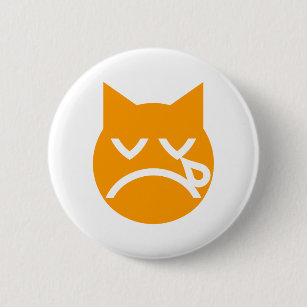 Pouting Grunge Cat Emoji - Cat Lover Gifts - Sticker