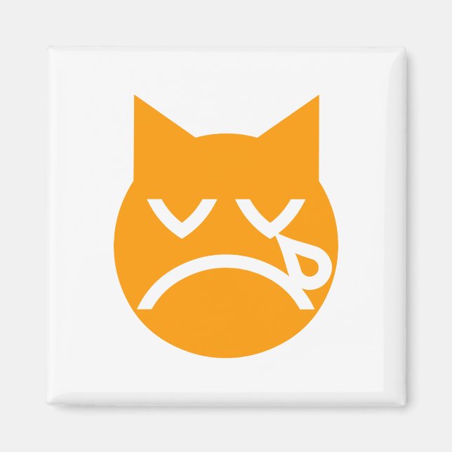 Crying Emoji Cat Magnet (Front)