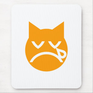 Crying Emoji Cat Mouse Pad
