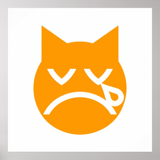 Crying Emoji Cat Poster (Front)