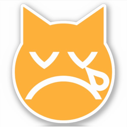 Crying Emoji Cat Sticker