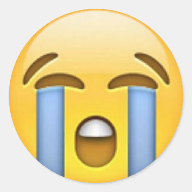 Crying Emoji Sticker Zazzle Crying Emoji Sticker Zazzle