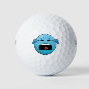 Crying Emoticon Golf Balls
