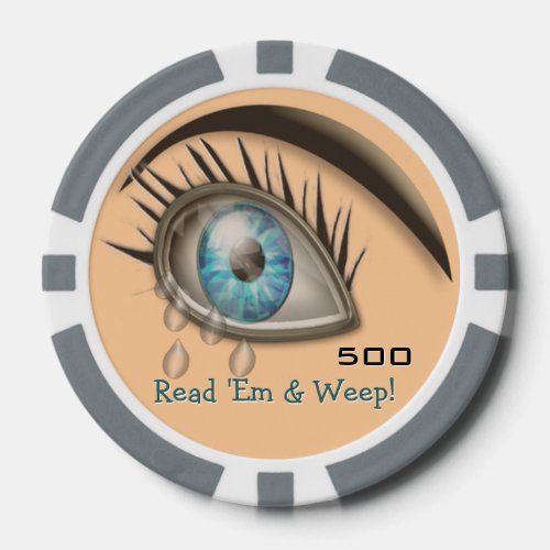 Crying Eye Personalized Poker Chips
