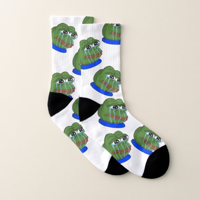 crying frog meme socks (Pair)
