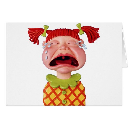 Crying GirlW Cards (Front Horizontal)