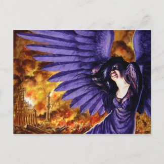 Crying Gothic Angel Postcard