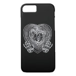 Crying Heart In White  - Skeleton Hands Hearts iPhone 8/7 Case