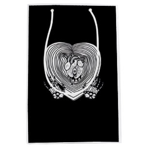 Crying Heart Skeleton Hands Classic Style Medium Gift Bag