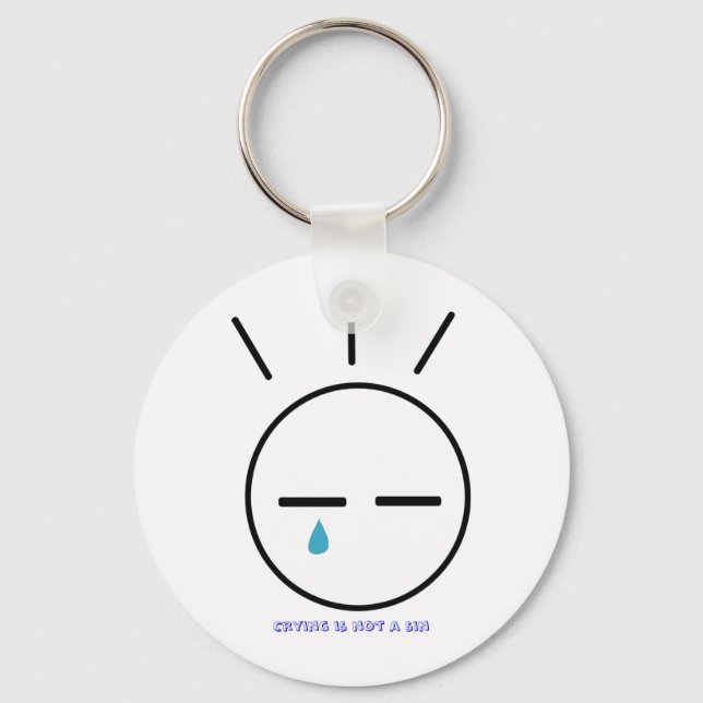 Crying is not a sin Keychains (Front)