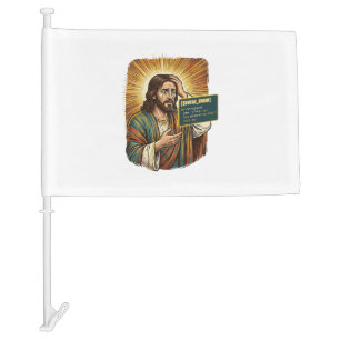 Crying Jesus Syntax Error Coding Programmer Softwa Car Flag