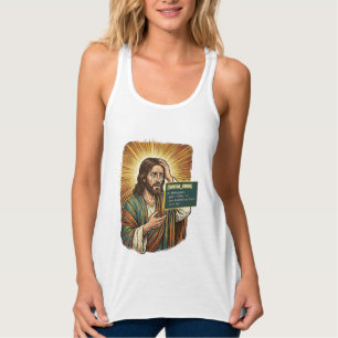 Crying Jesus Syntax Error Coding Programmer Softwa Tank Top