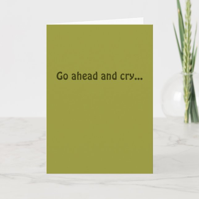 Crying Man Cartoon Funny Sympathy Card for Him (Front)