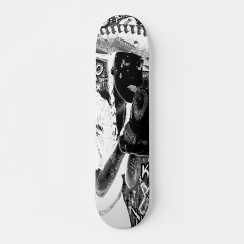 crying mexicana kisses skull skateboard deck