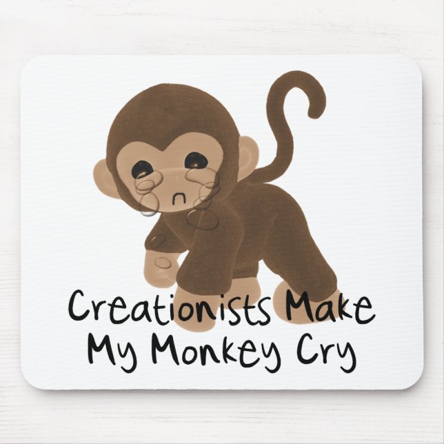 Crying Monkey Mouse Pad (Front)
