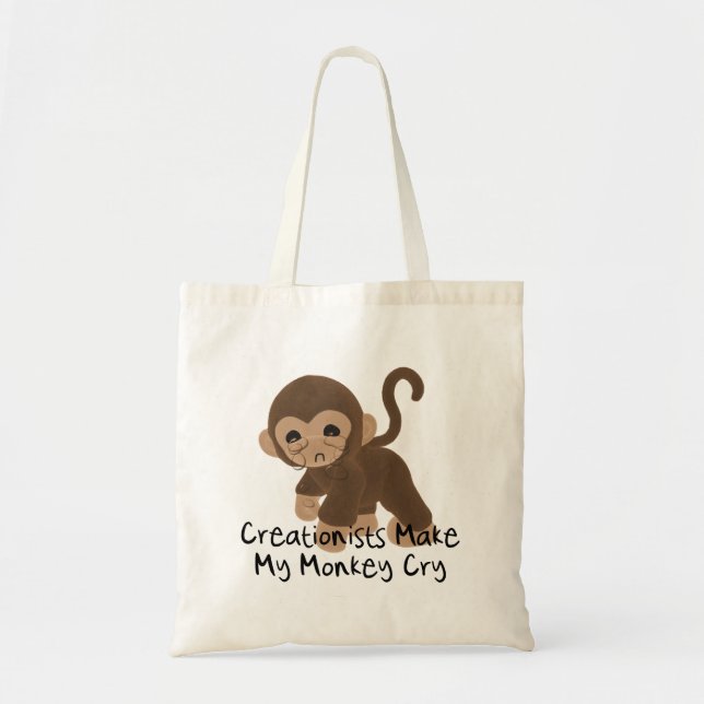 Crying Monkey Tote Bag (Front)