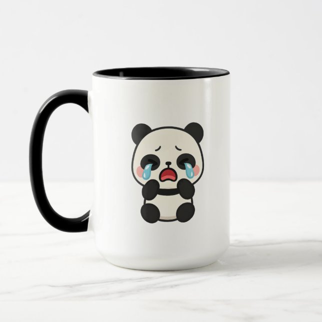 Crying Panda – Cute Sad Panda Coffee Mugs Tea Cup (Left)