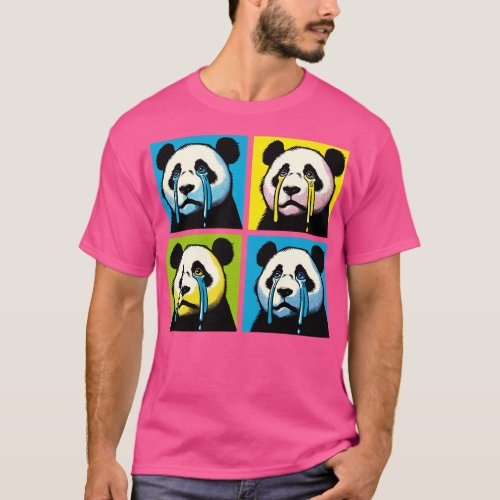 Crying Panda Funny Panda Art T_Shirt