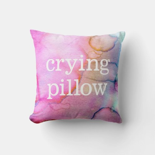Crying pillow  watercolor tears
