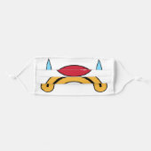 Crying Sad Clown Nose Face Mask (Front, Folded)