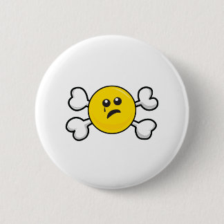 crying Skull and Crossbones Button