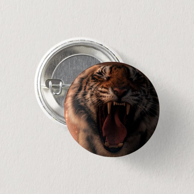Crying Tiger - Button (Front & Back)