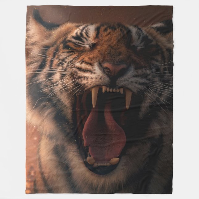 Crying Tiger - Fleecedecke Fleece Blanket (Front)