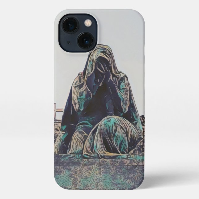 crying woman iPhone case (Back)
