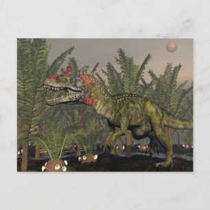 Cryolophosaurus dinosaur - 3D render Postcard
