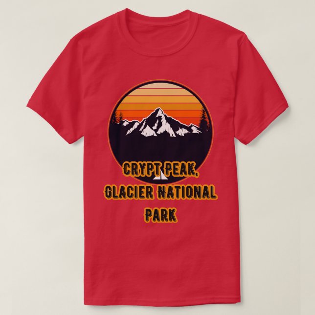 Crypt Peak Glacier National Park T-Shirt (Design Front)