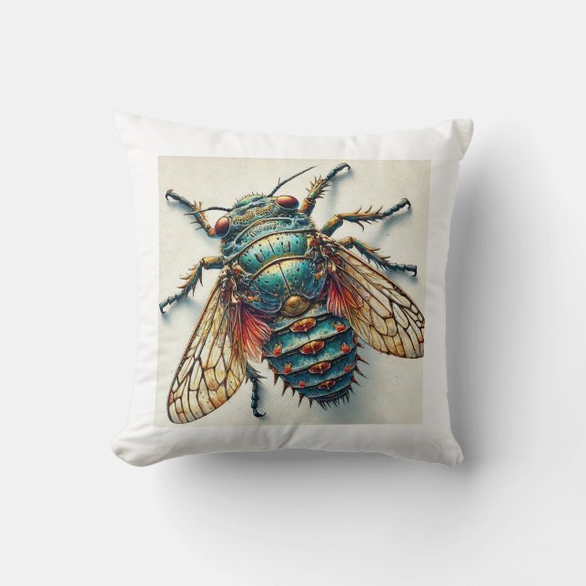 Cryptaspasma Insect 300724IREF251 - Watercolor Throw Pillow (Front)